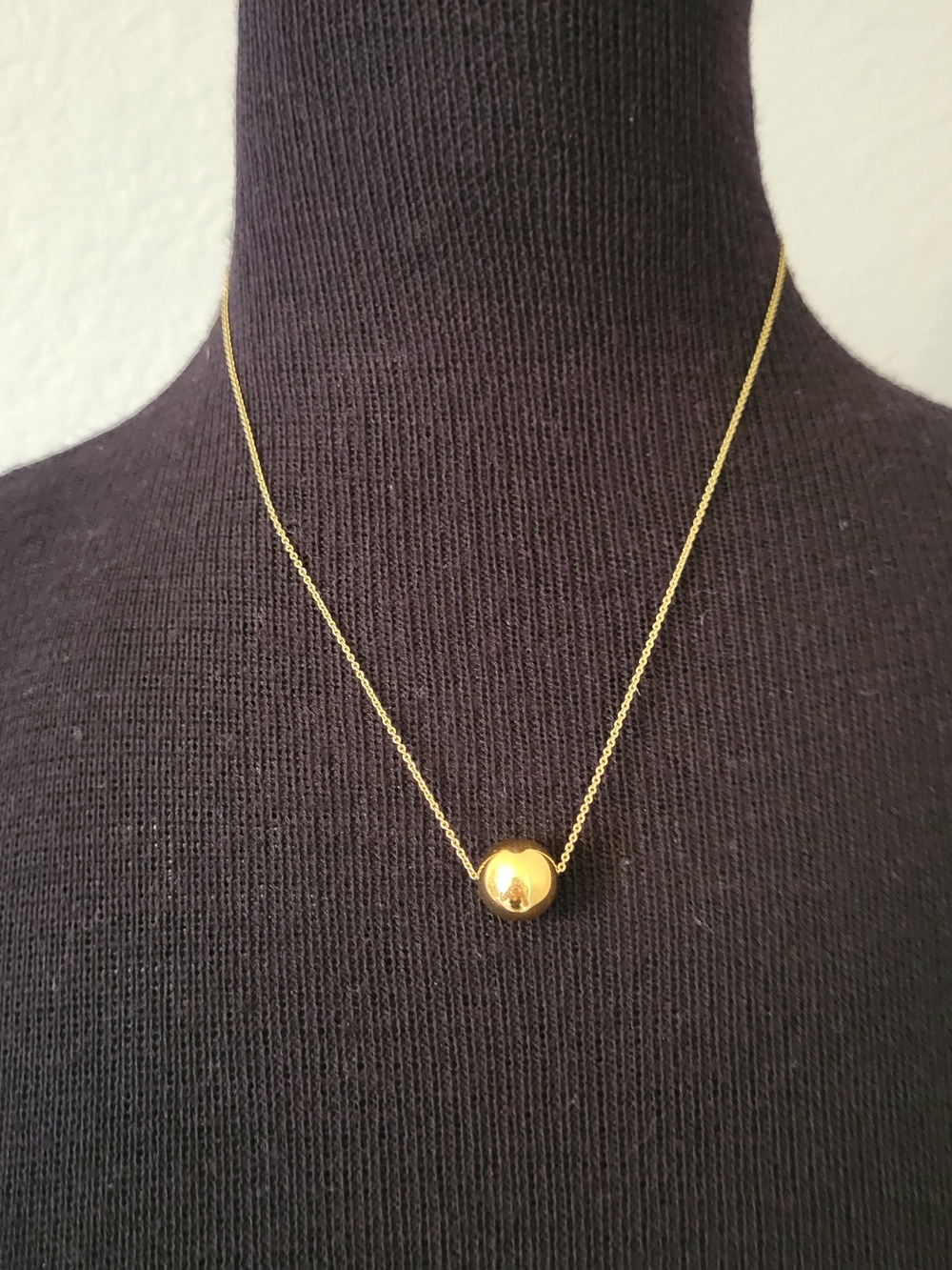 Gorjana Polished Gold Sphere Pendant Necklace